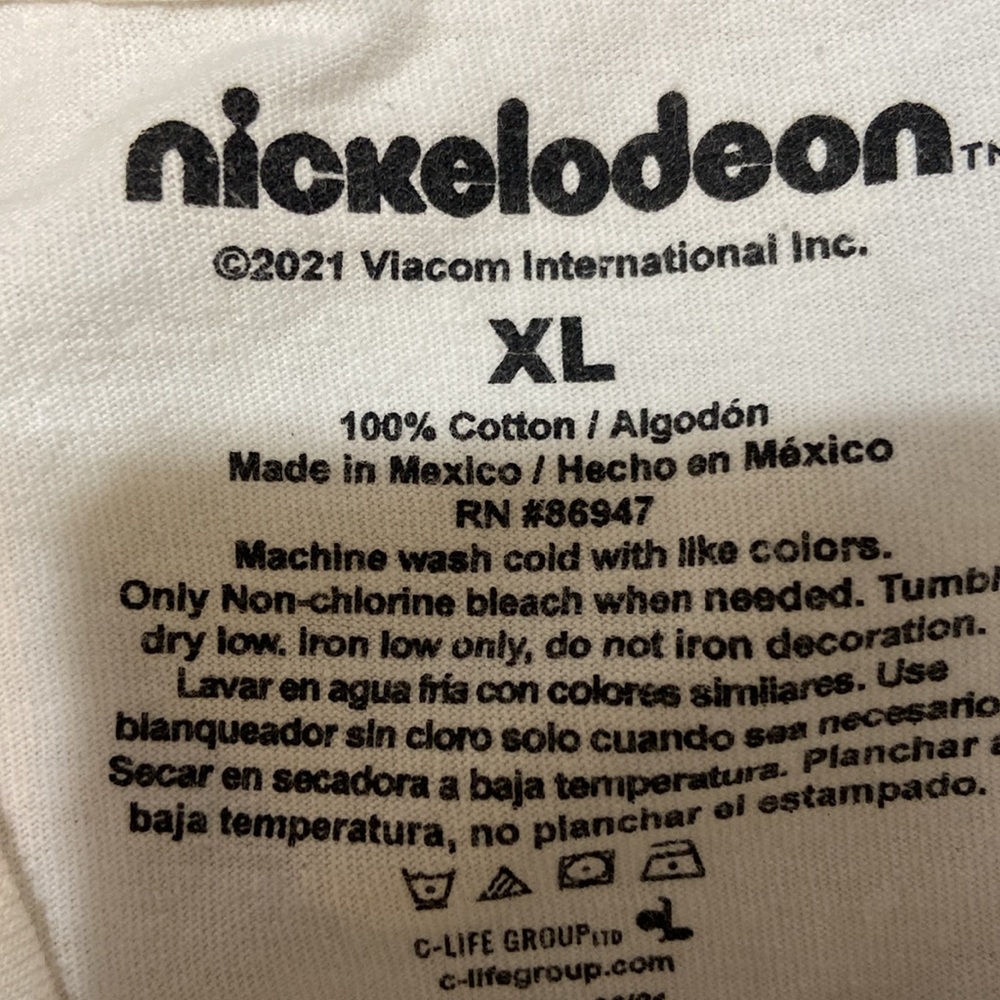 Vintage White T-Shirt Nickelodeon XL Short Sleeves w/Cartoon Characters - Picture 10 of 14